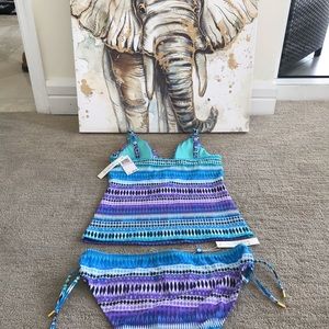 Blue-Rod Beattie-Tankini Bikini bathing suit.